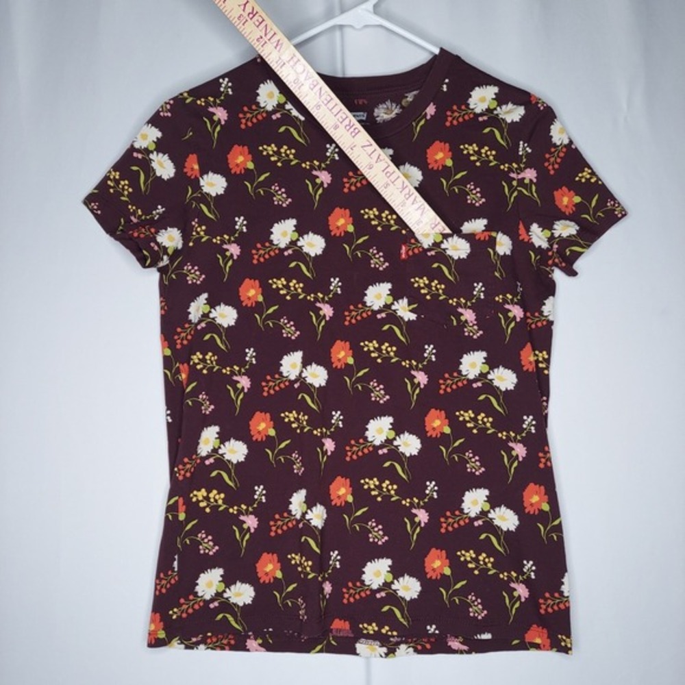 Levi's‎ Floral T-Shirt Women Small Cotton Floral Short Sleeve Pocket Crew - Picture 3 of 7